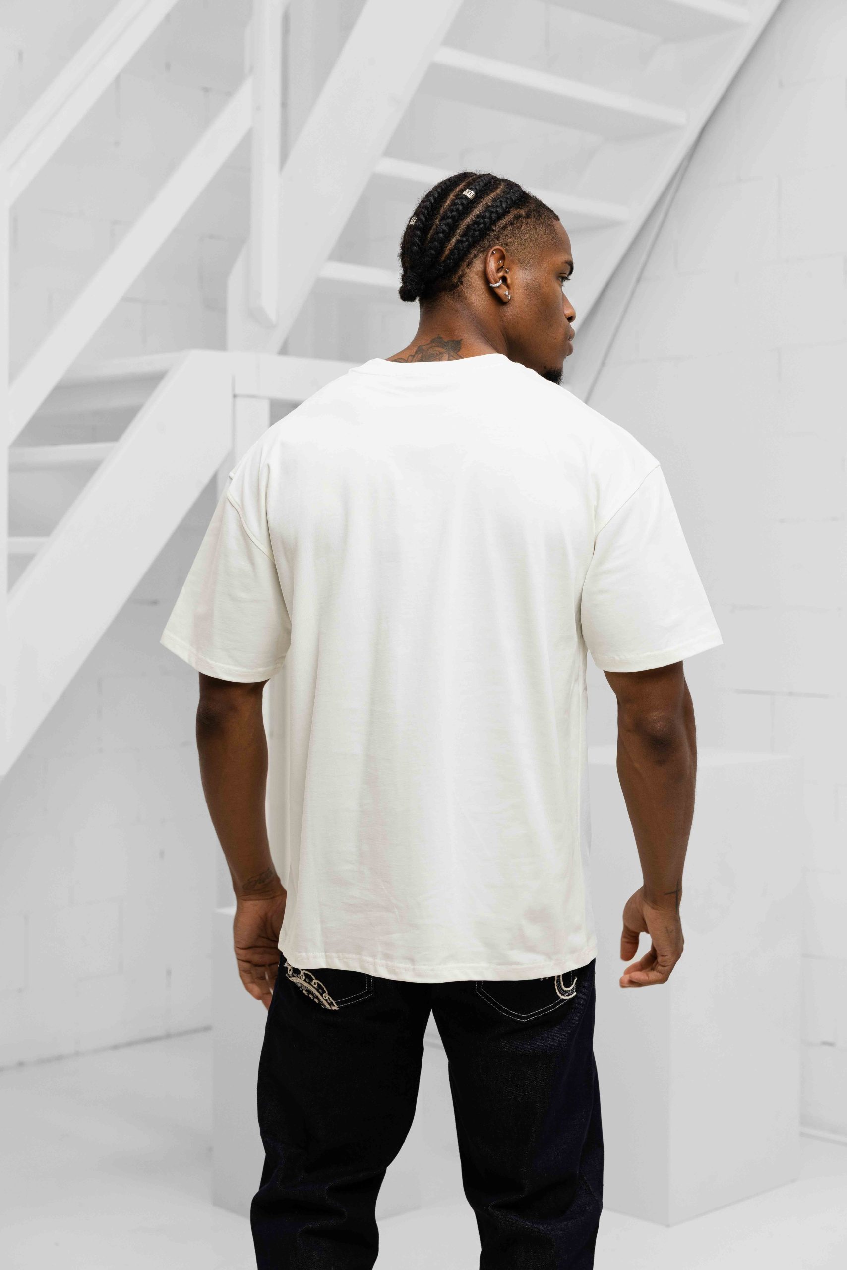 Black Bananas Monogram T-Shirt Heren Wit