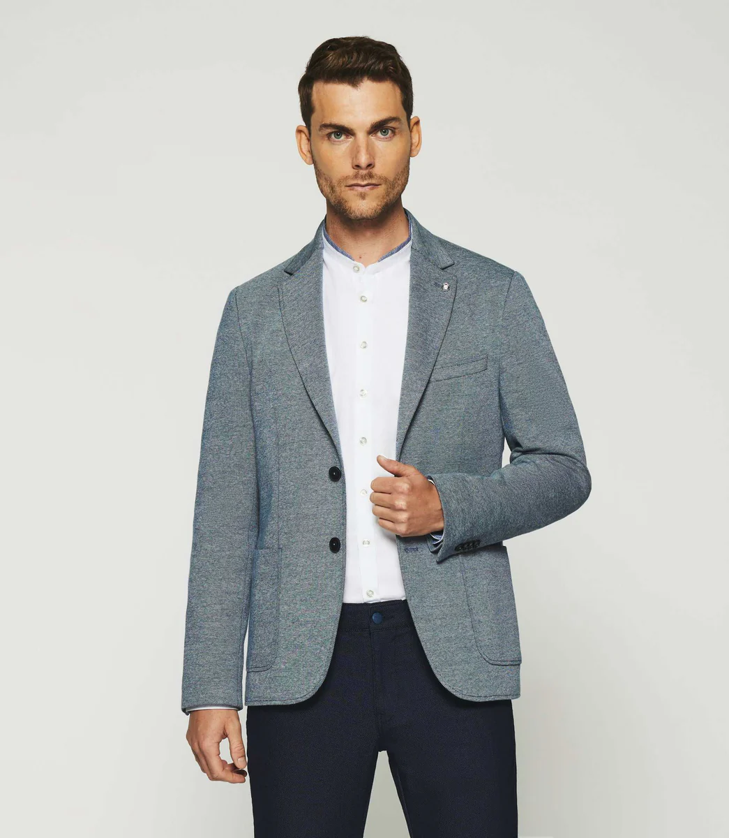 Veste casual 2 boutons bleu AERIEN