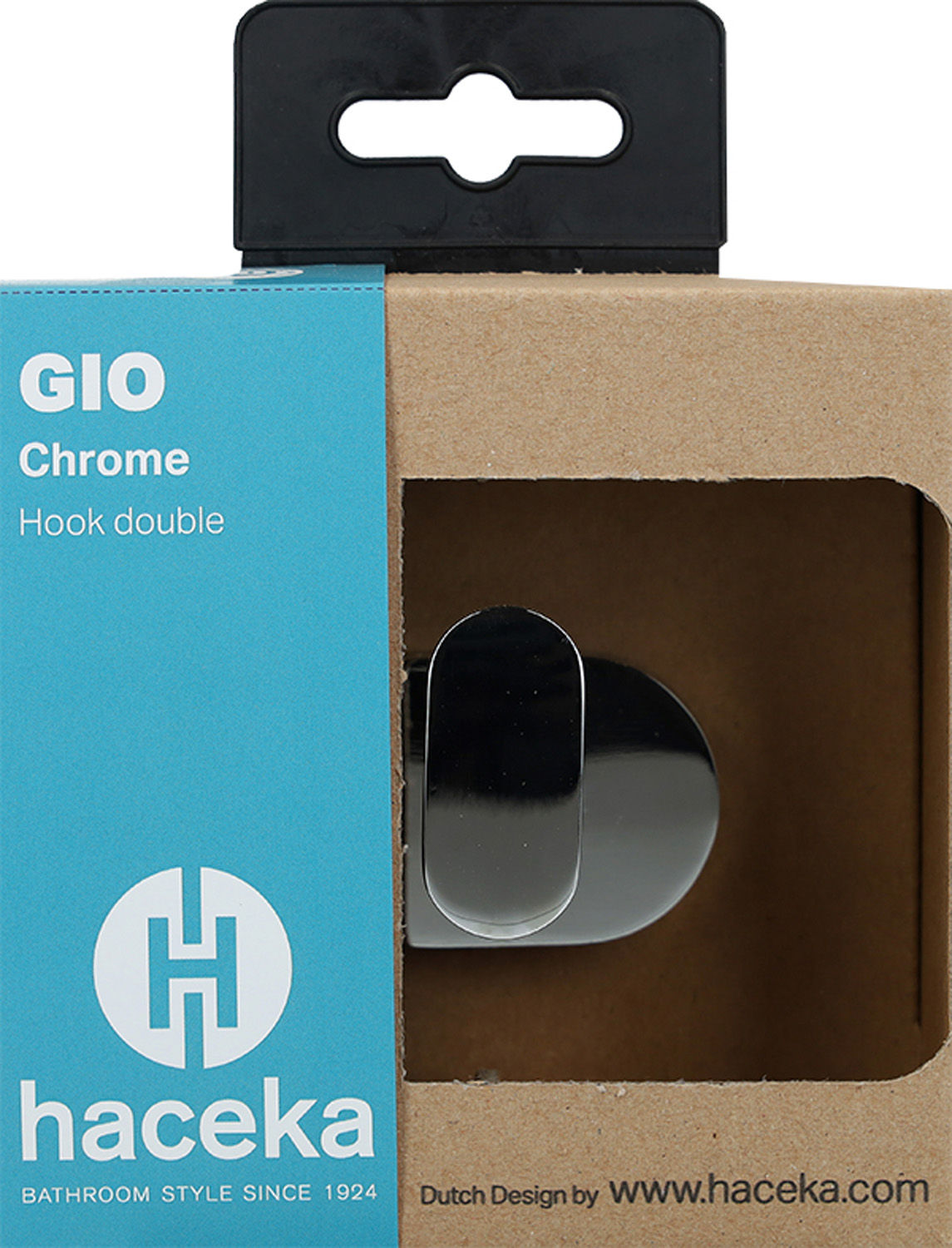 Haceka Gio dubbele handdoekhaak chroom