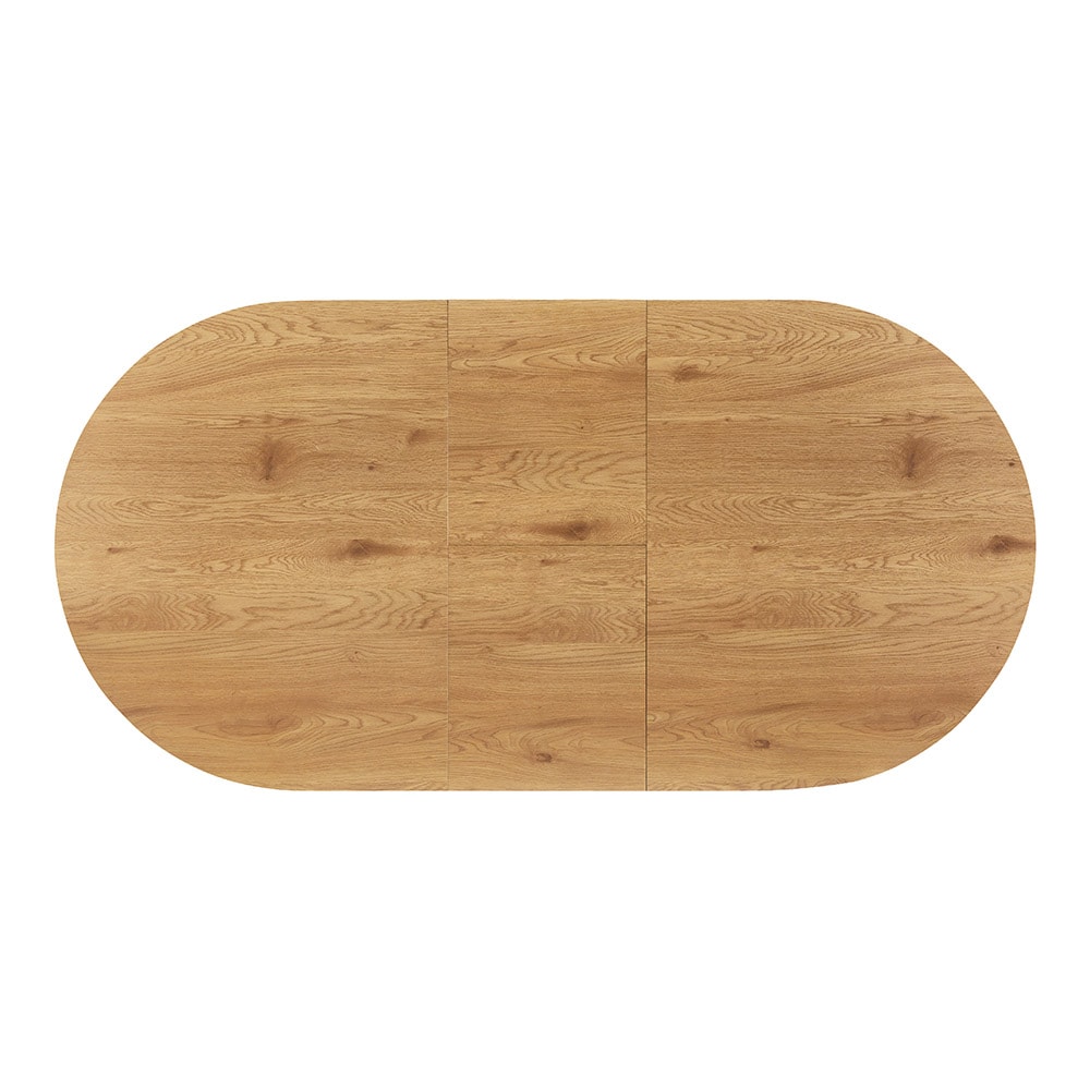 HOME DELUXE Esstisch Oval Ausziehbar AVENTI inkl. Sternfuß - 160 x 100 cm - versch. Farben - Light Oak
