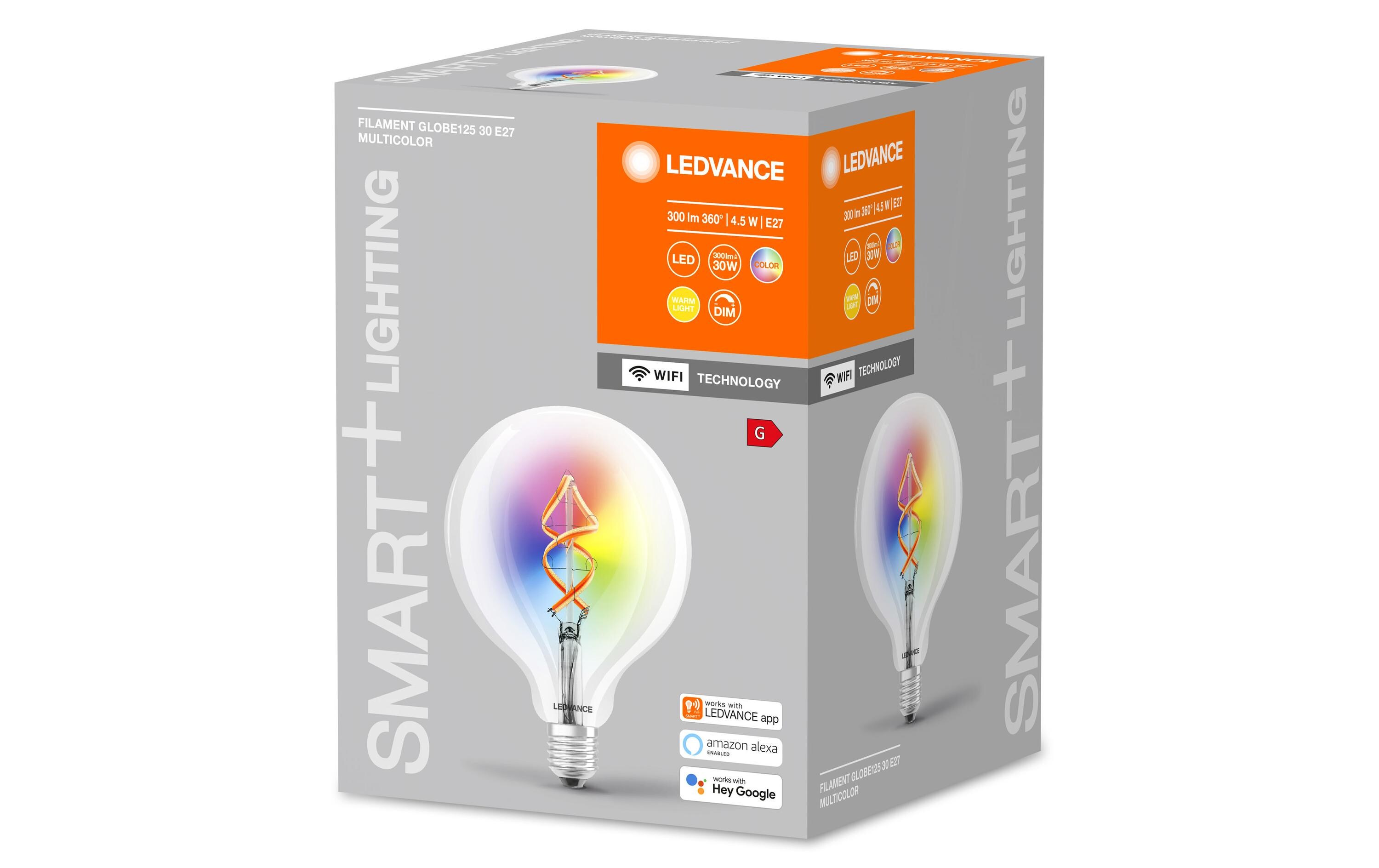 Leuchtmittel SMART+ Globe, Filament, 4.5W, E27, WiFi, RGBWSmart Leuchtmittel mit WiFi- Technologie