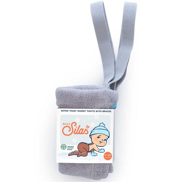 Teddy Warmy Footed Tights Grey - Silly Silas