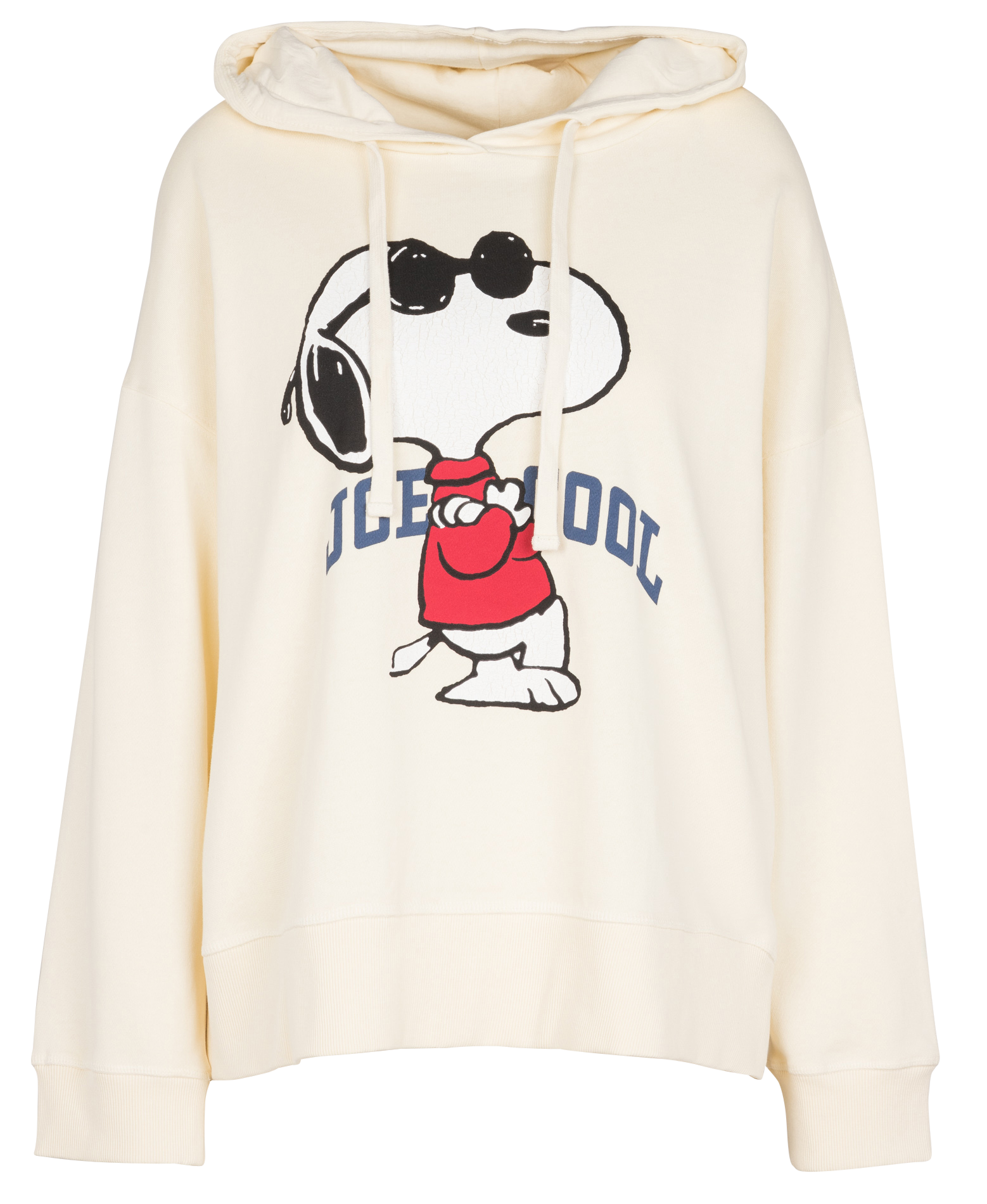 DIMANCHE - Sweat à capuche sérigraphié en coton Swildens x Peanuts| Blanc