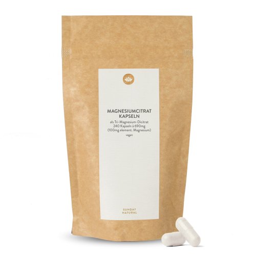 Sunday Natural Products  Magnesium CitratKapseln100mg