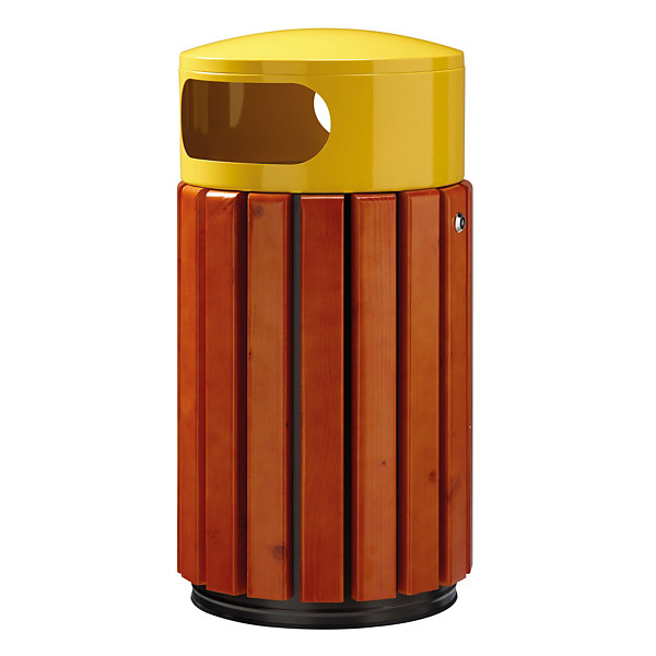 ROSSIGNOL Corbeille a poser ou à fixer zeno - 40 L - bois / jaune colza