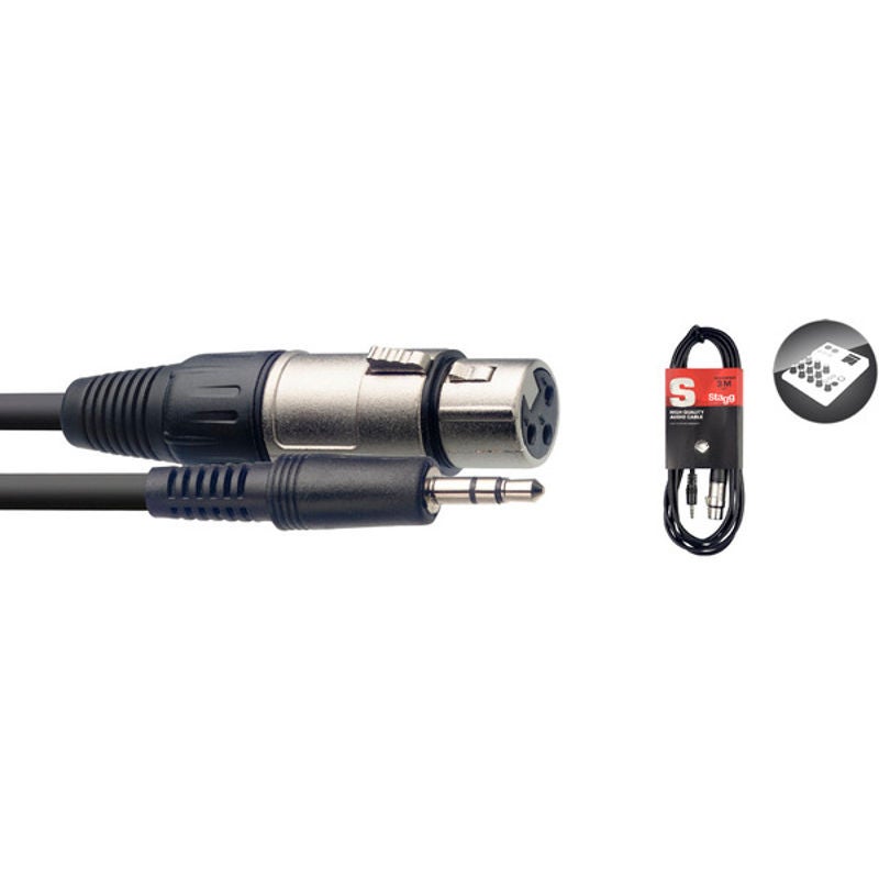 Stagg SAC1MPSXF Signaalkabel Minijack male/XLR female