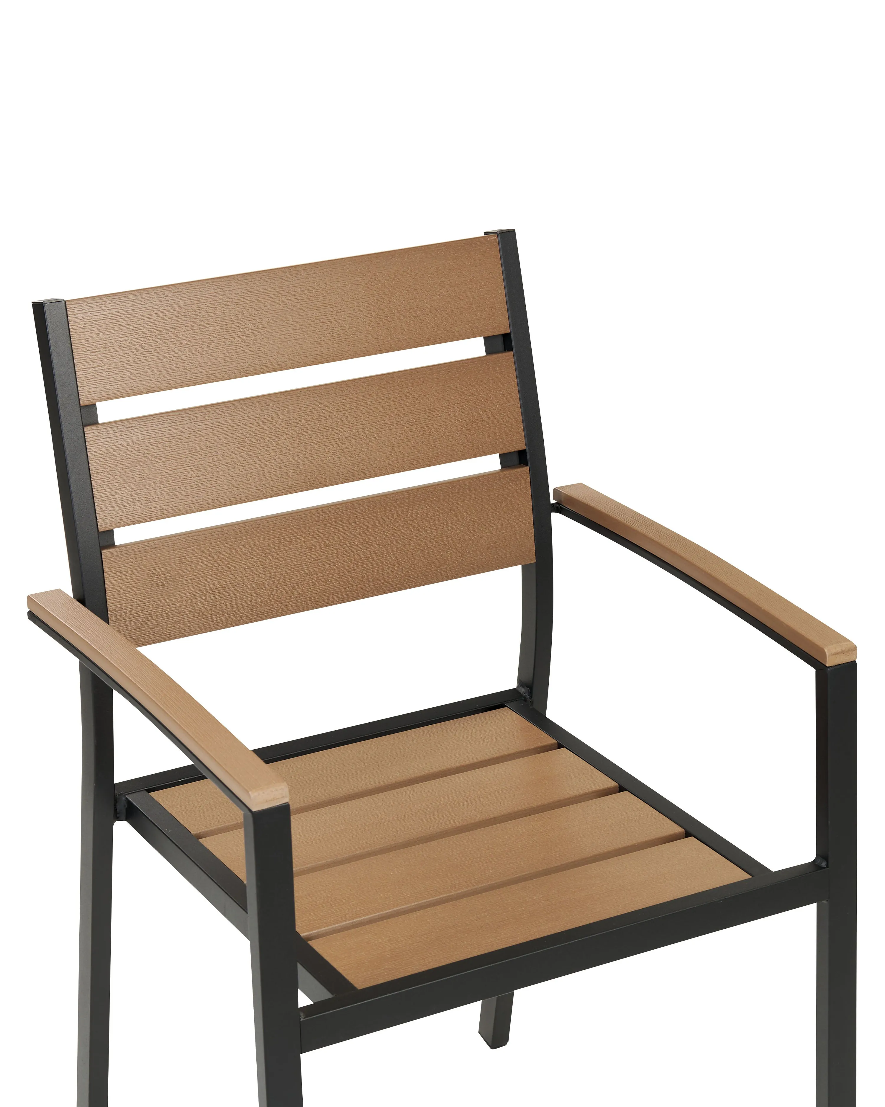 Set van 6 tuinstoelen VERNIO Bruin/zwart