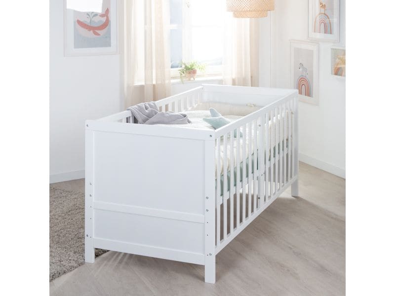 roba Babybett Kombi Easy Sleep Weiss, 70 x 140 cm Kombi-Kinderbett umbaubar