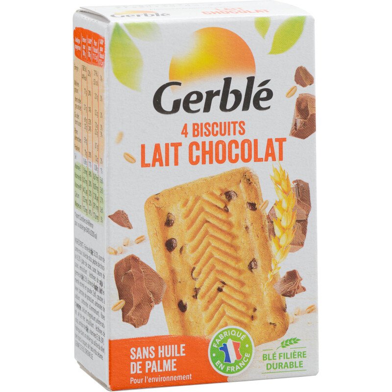 Biscuits chocolat au lait Gerblé x 4 - Boîte de 46 g