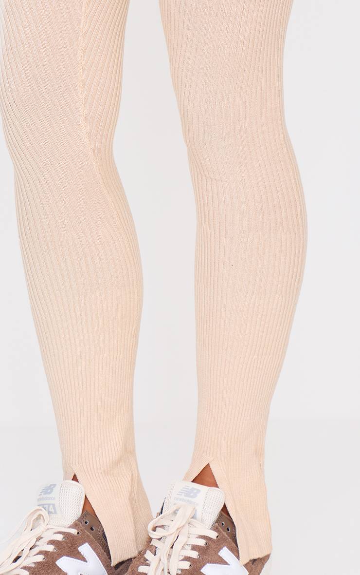 Avoine Pantalon Évasé En Maille À Ourlet Fendu