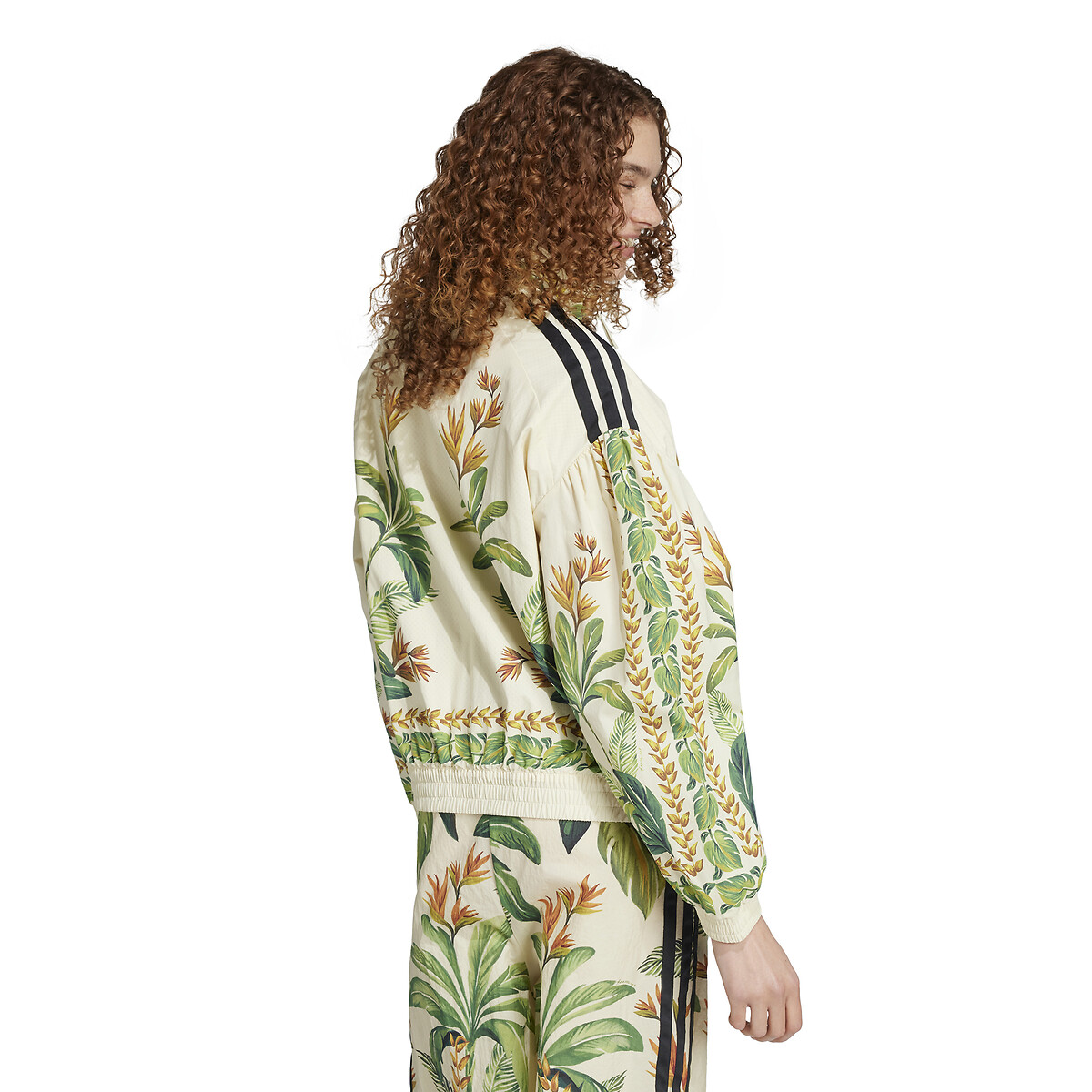 ADIDAS ROUPAS ESPORTIVAS<br>Colete com zíper estampado FARM RIO