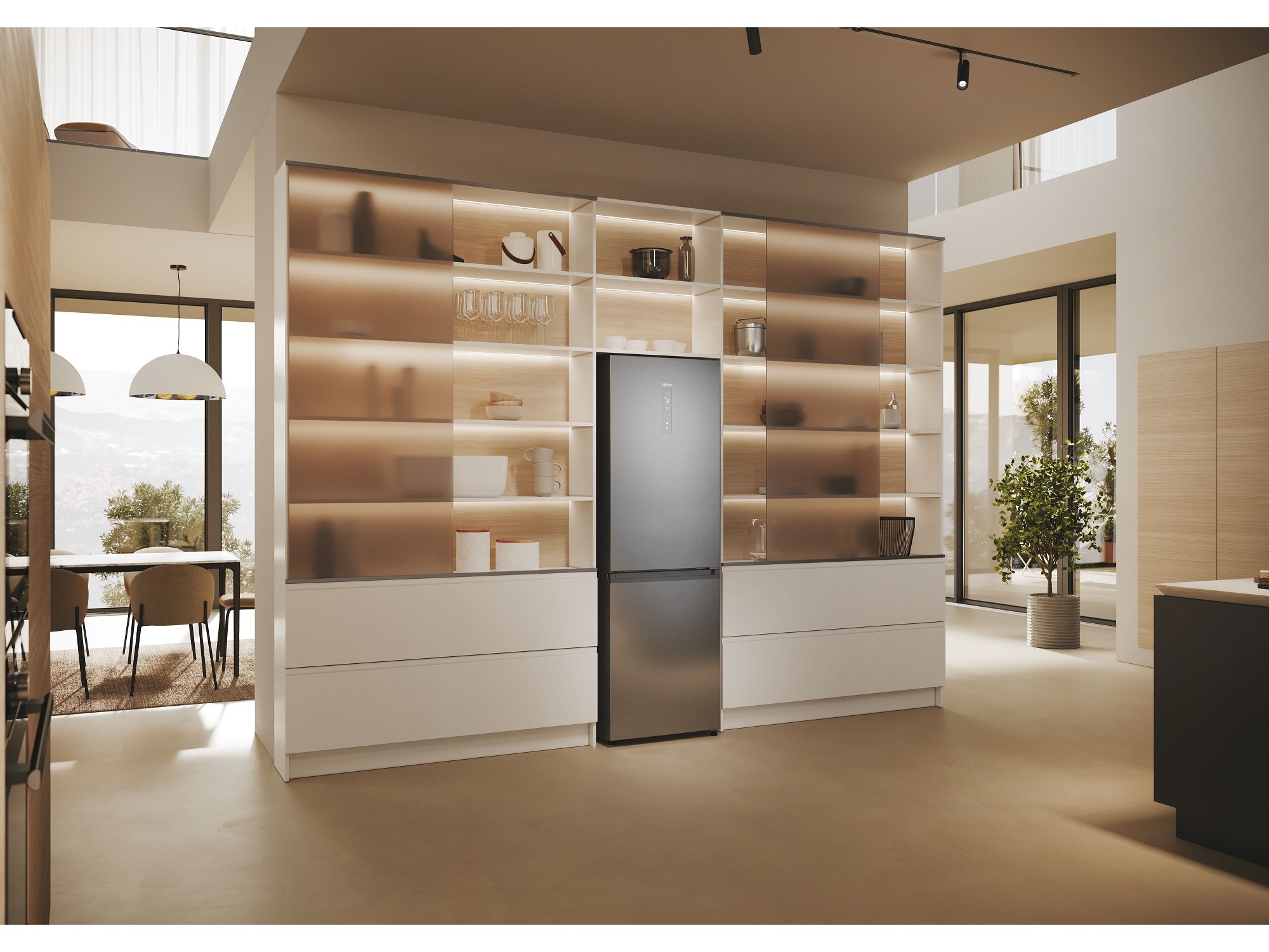 COMBINADO HAIER HDPW5618DNPK INOX D 352L NO FROST WI-FI