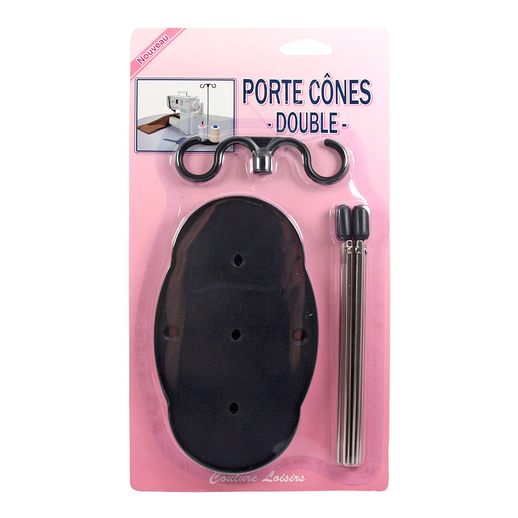 Porte cône double pour machine à coudre