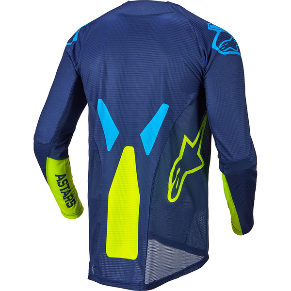 Alpinestars - Maillot Techstar Factory Bleu foncé / Jaune fluo / Bleu