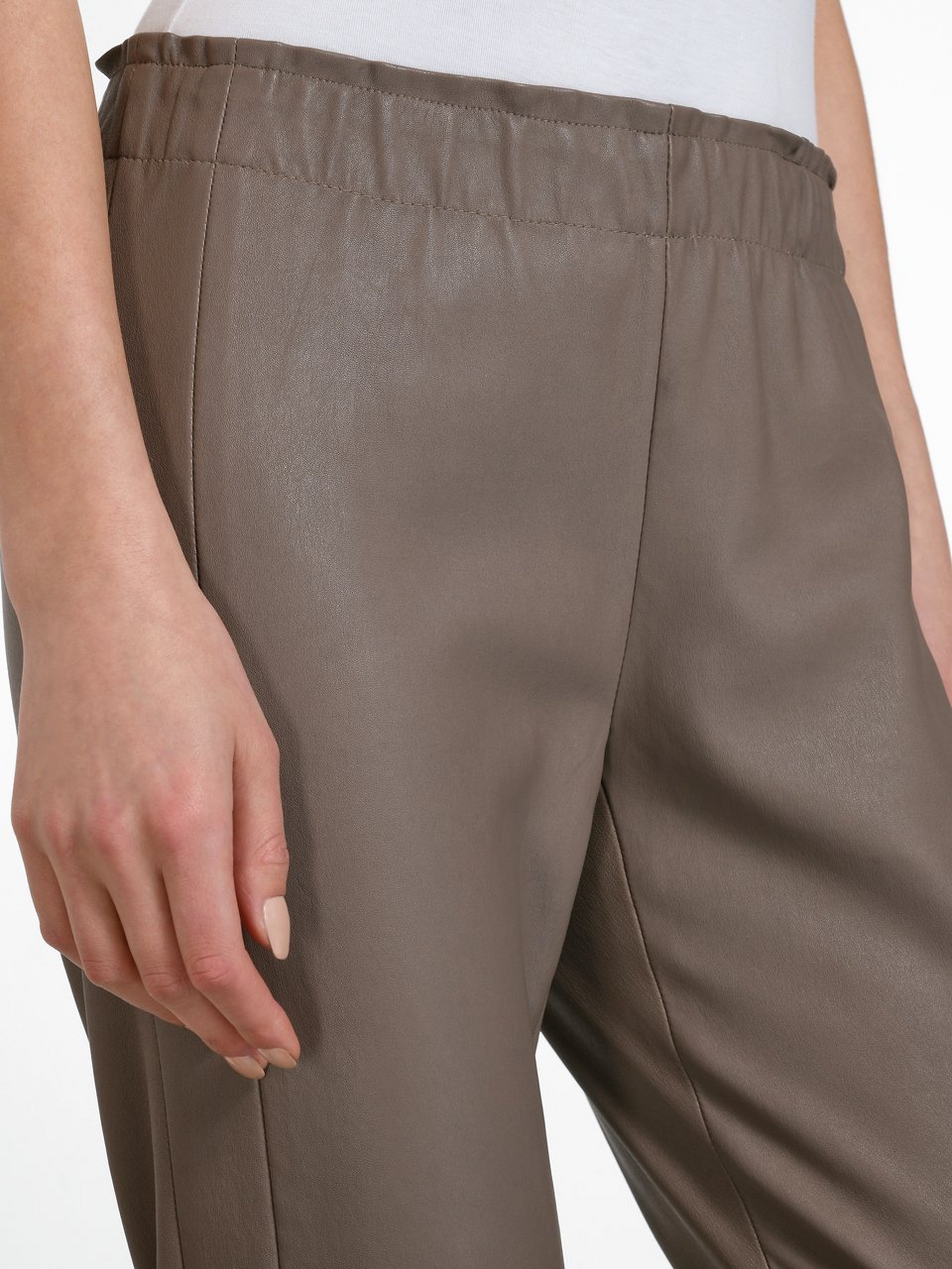 High Waist-Lederleggings