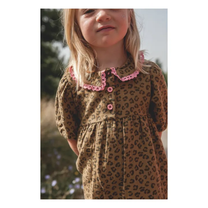 Marlot Paris Robe Berry Gaze de Coton | Léopard