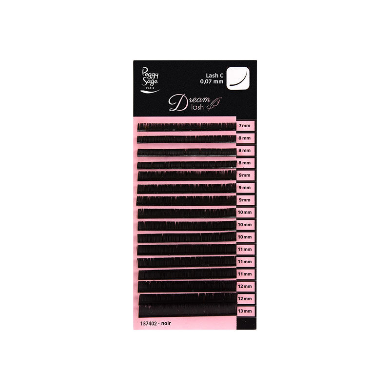 Extension de cils volume russe Courbure Extrême C 0.07 mm