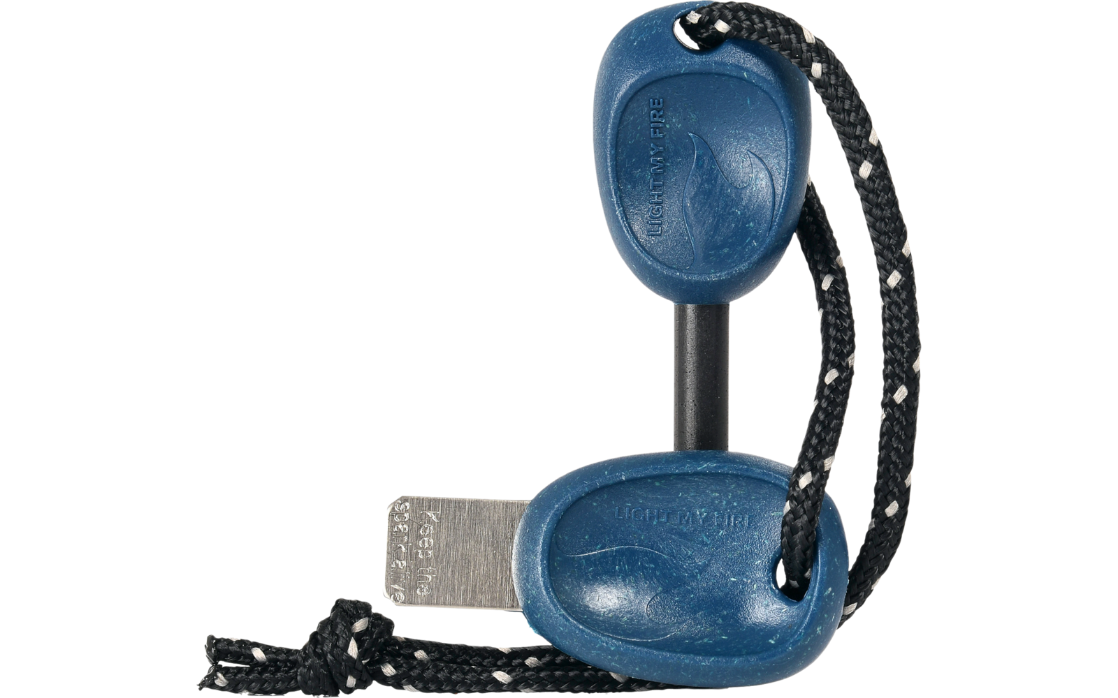 Light My Fire Swedish Firesteel  scout 2in1 Feuerstarter mit Signalpfeife Hazyblue