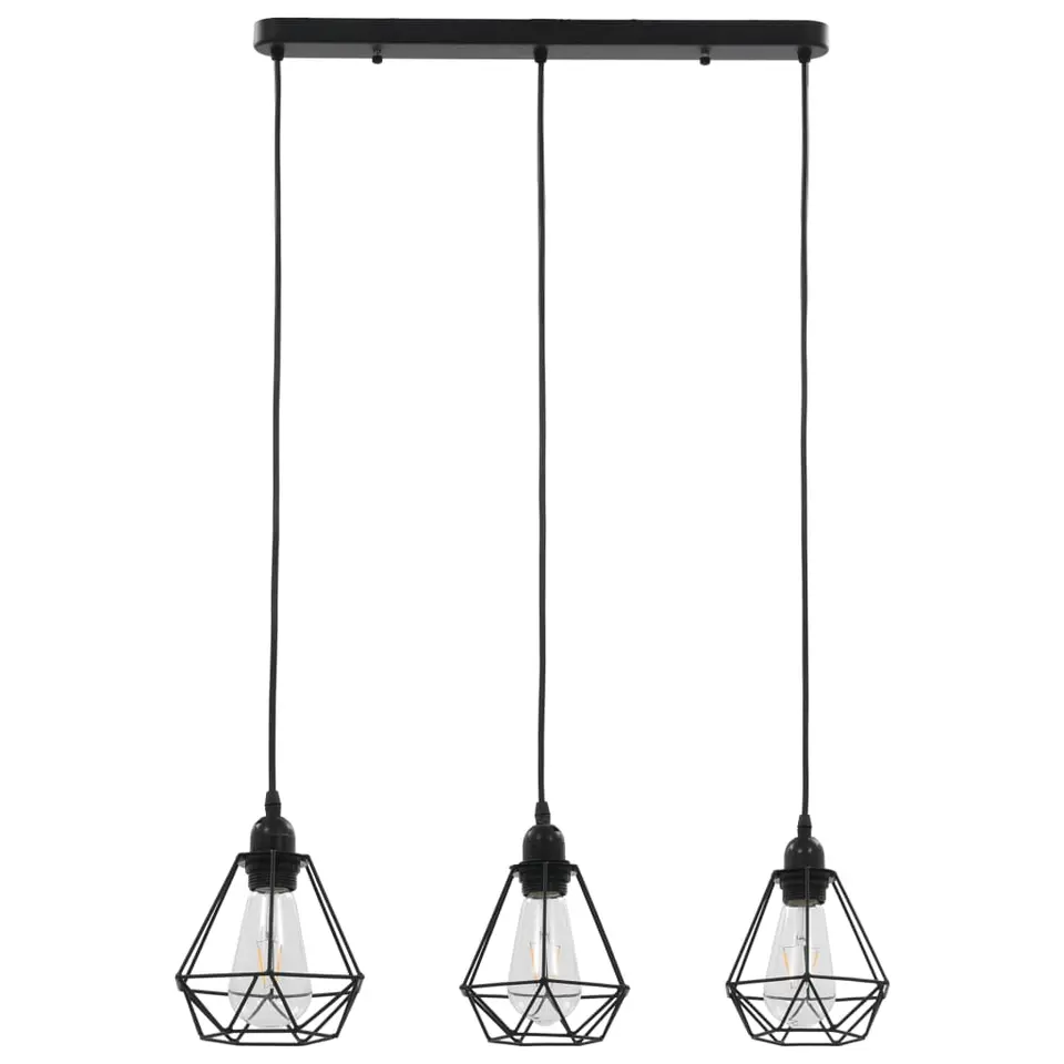 vidaXL - Plafondlamp - Zwart - Metaal