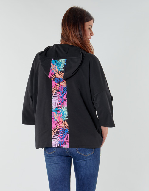 Emporio Armani EA7 - TRAIN GRAPHIC SERIES W HOODIE CN GRAPHIC INSERT - Noir/Fleuri Multico