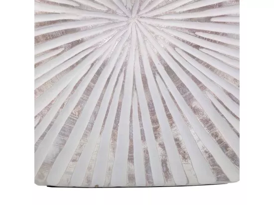 Vase en polyrésine blanche 38x13,5x35h