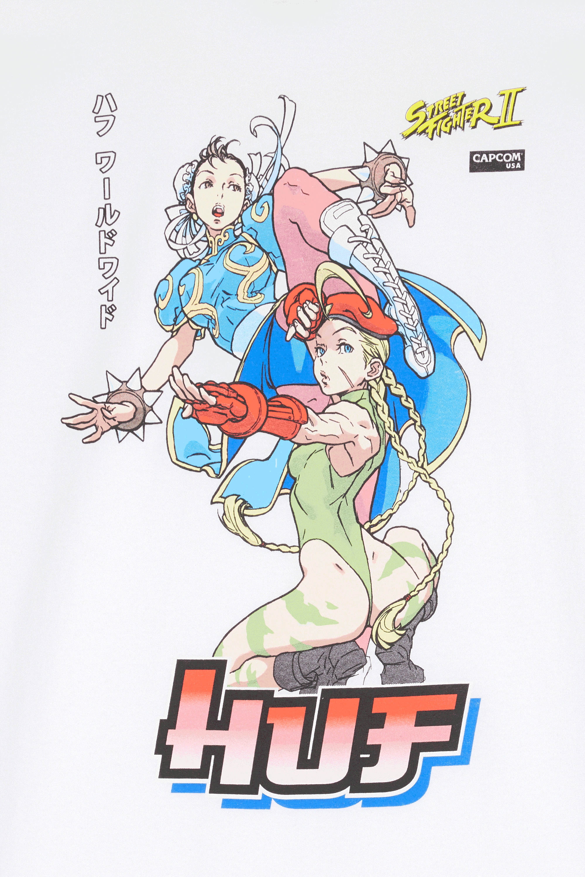 HUF T-shirt Huf x Street fighter HUF T-SHIRT CHUN-LI & CAMMY SS WHITE Blanc