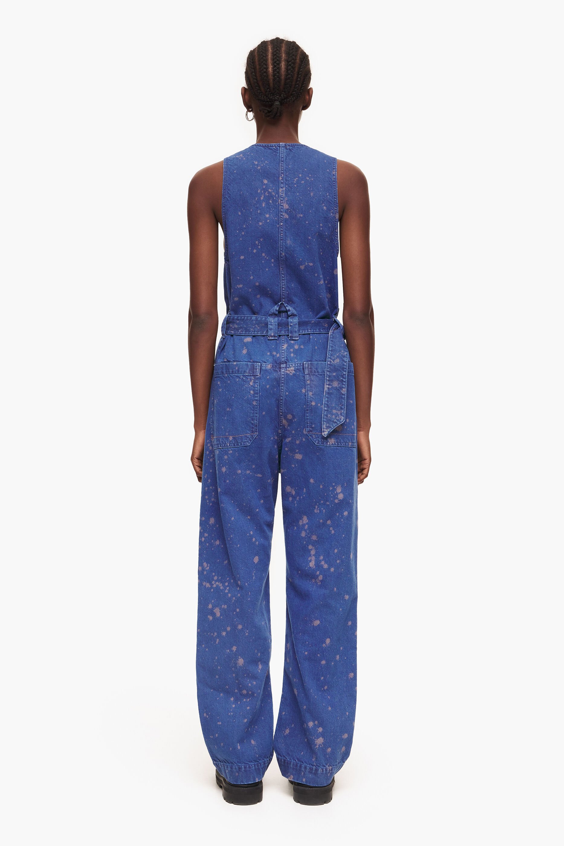 Macacão jeans azul escuro