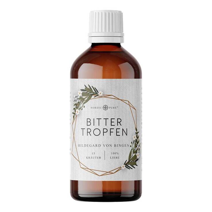 Bittertropfen 15 Kräuter Bitterstoffe Nordic Pure, 100 ml