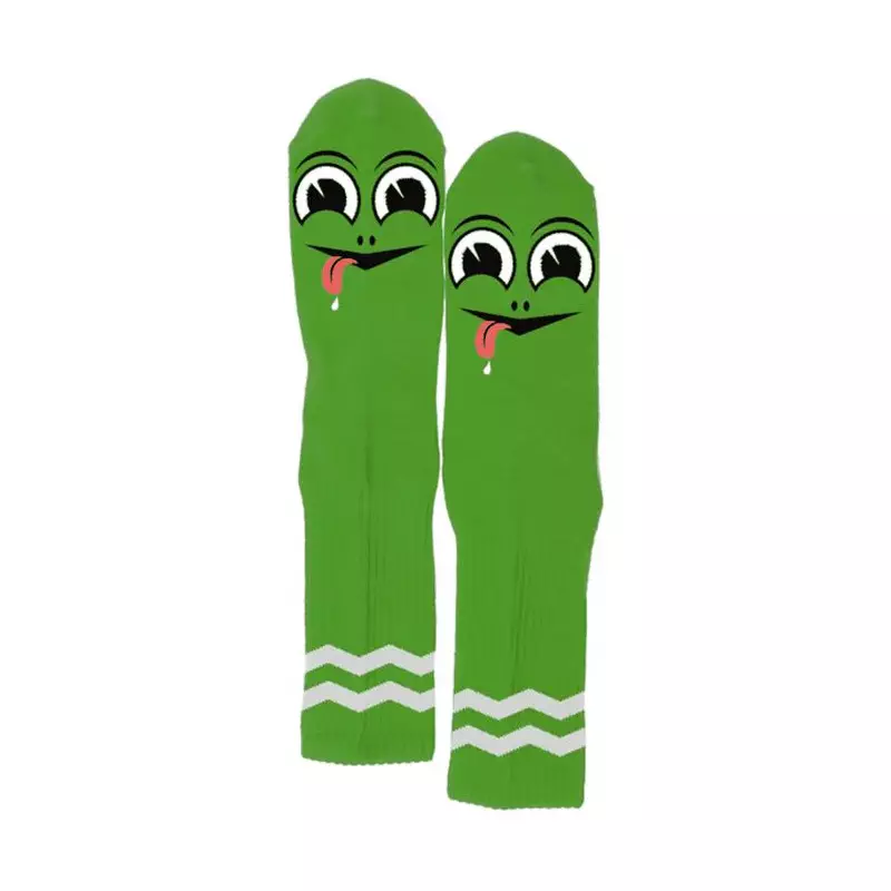 Chaussettes skate TOY MACHINE Happy Turtle Crew Vert