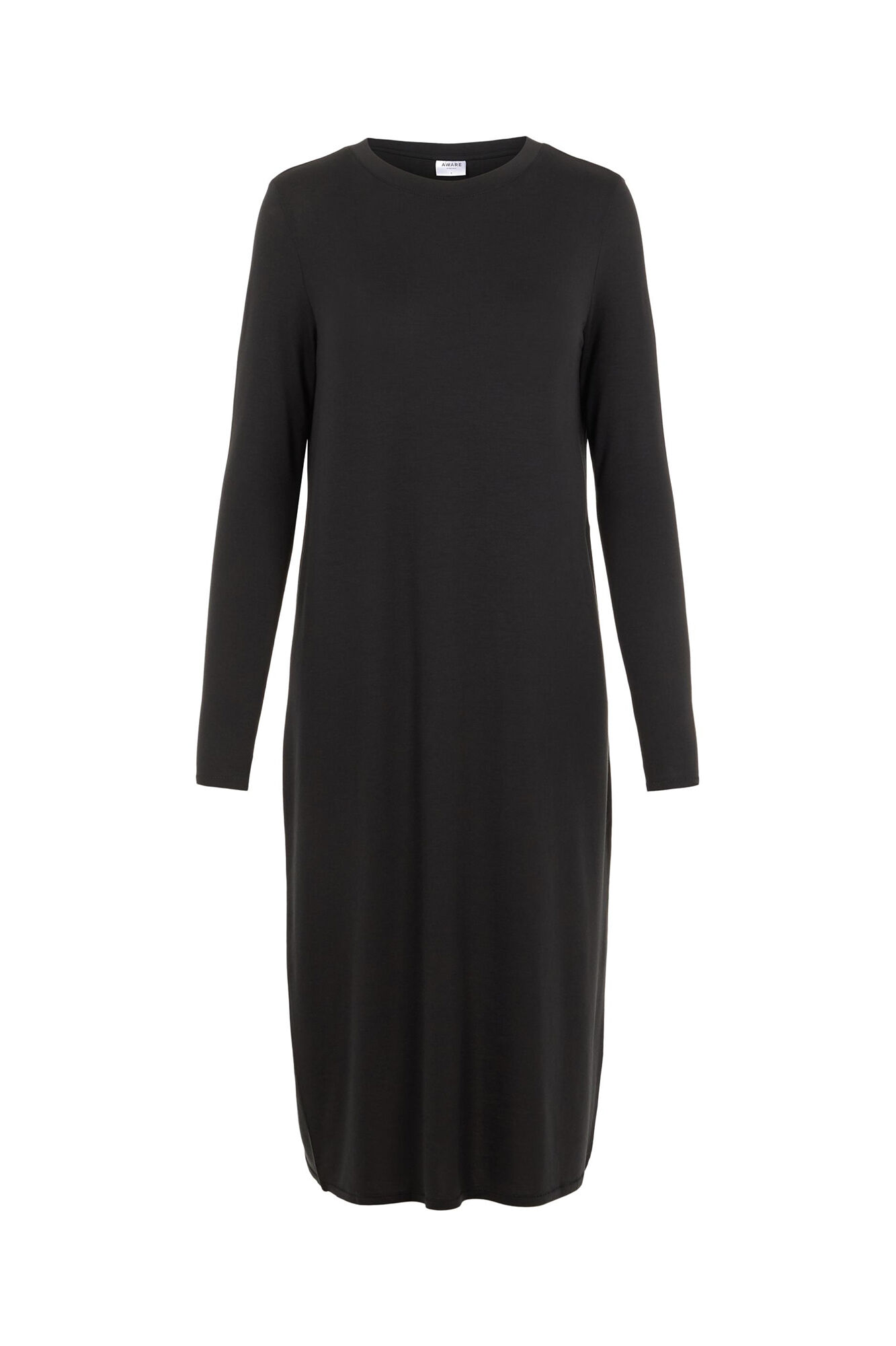 Vestido midi de malha - Preto