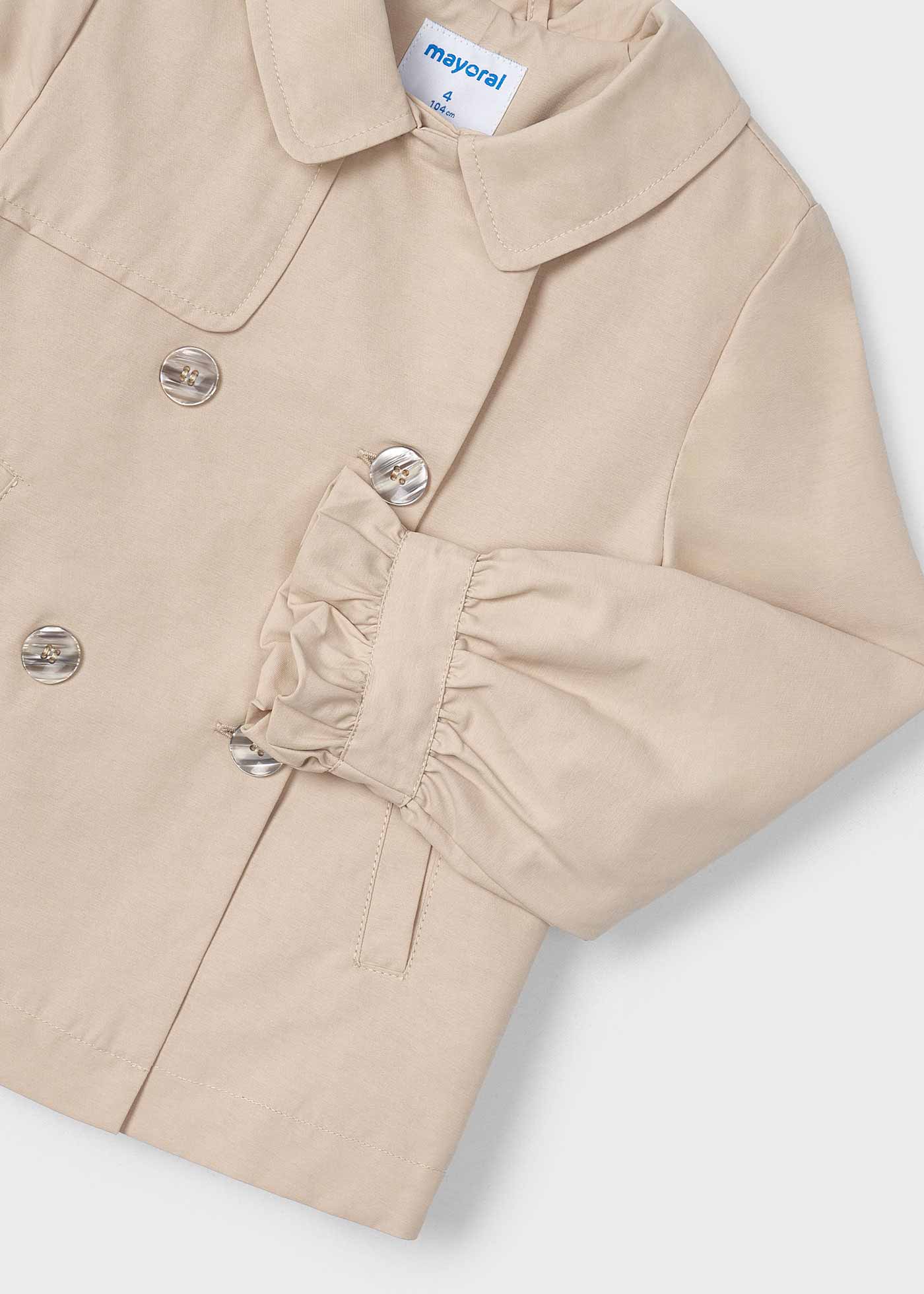 Jaqueta corta-vento curta Better Cotton para meninas, Birch