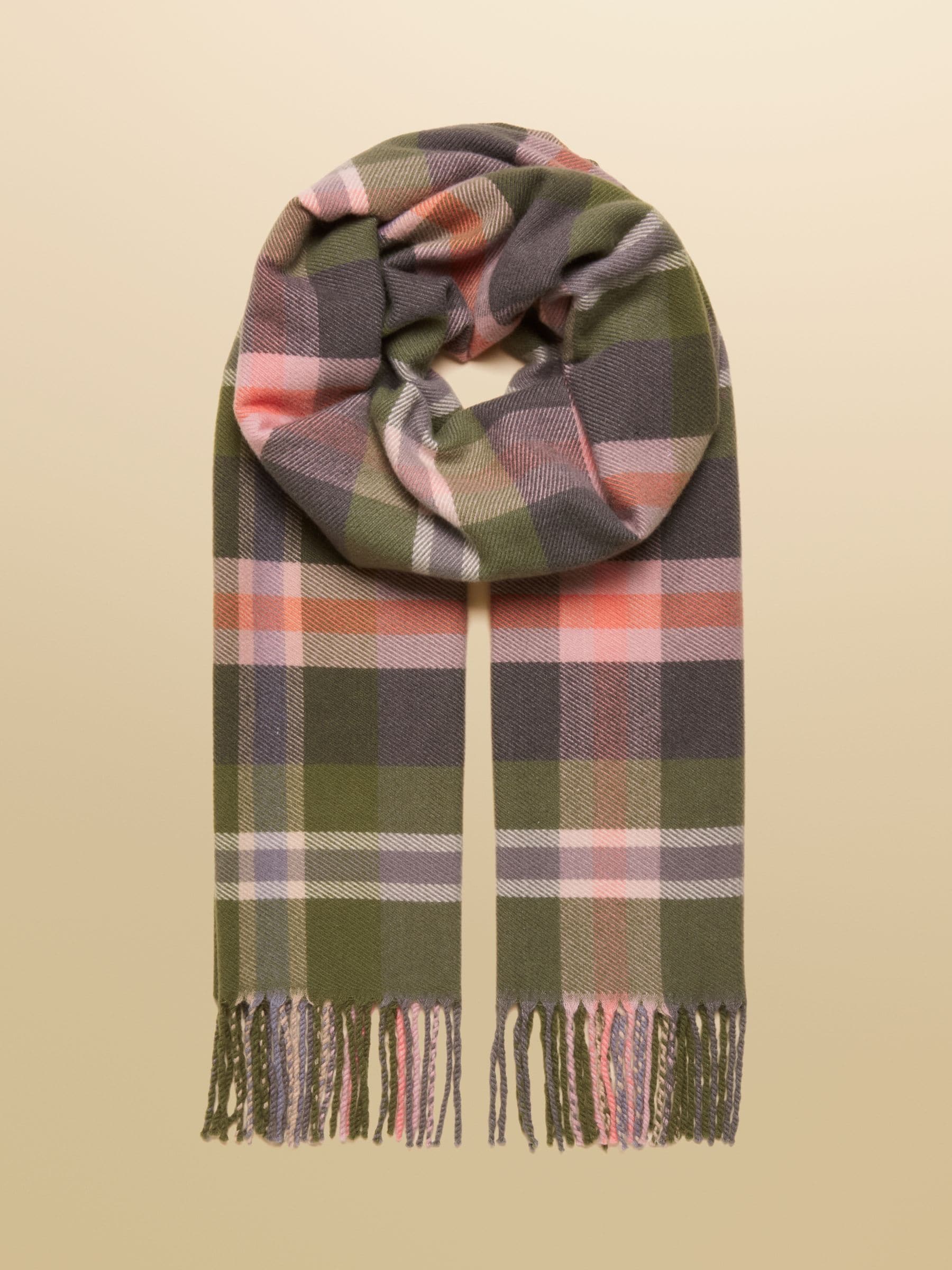 Groen en roze - Joules Langtree Large Scarf