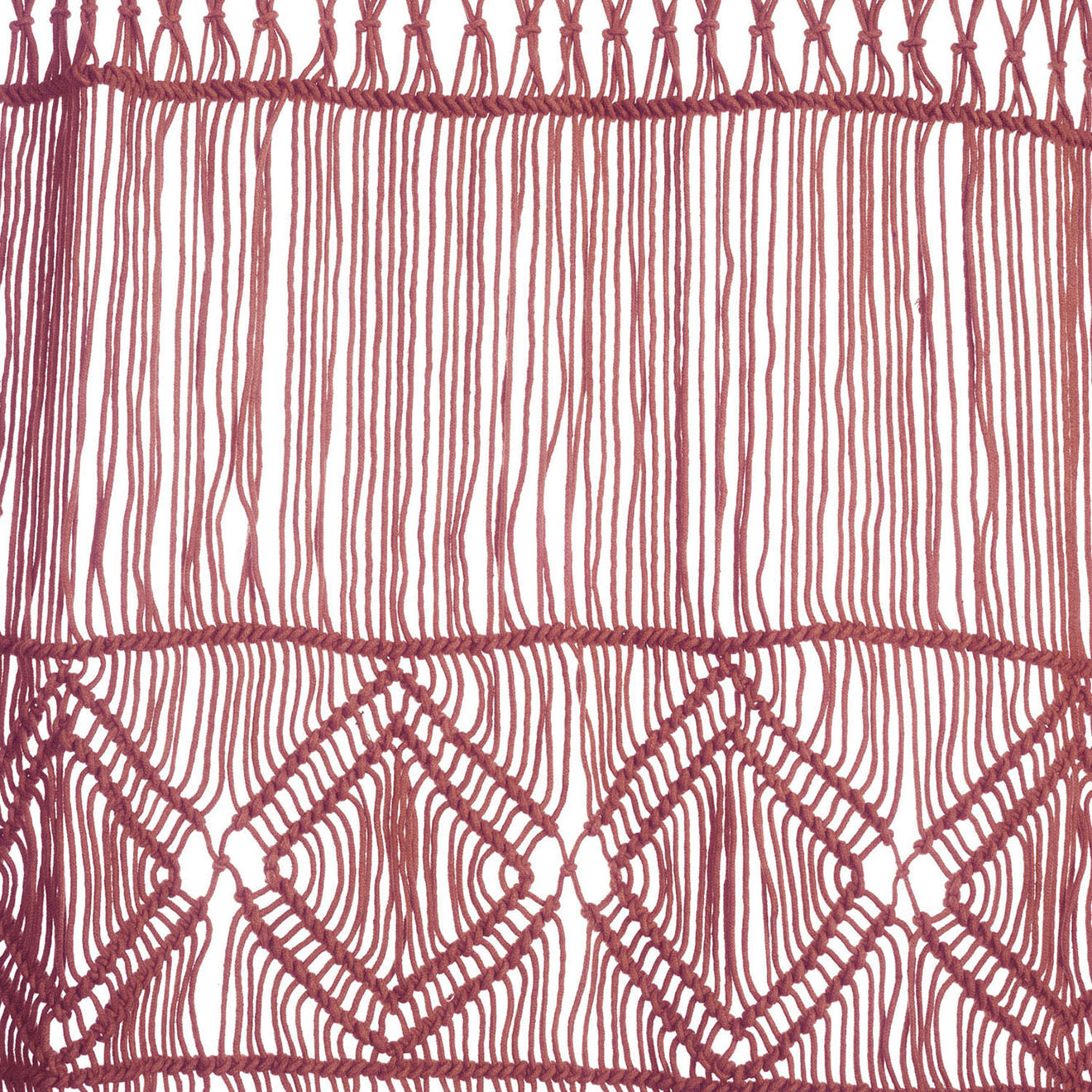 En Fil d'Indienne Rideau en macramé Resille terracotta - 100x280 cm