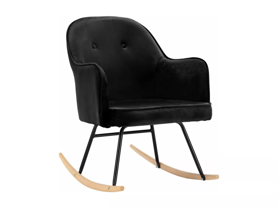 Chaise à bascule Noir Velours