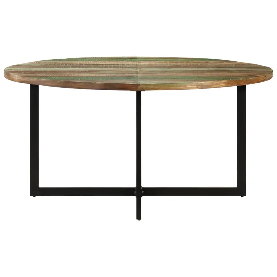 vidaXL - Eettafel - Bruin - Gerecycled hout - 150 x 75 cm