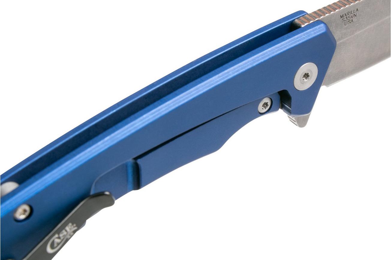 Case The Marilla, Blue Anodized Aluminum, S35VN, Black G10 Inlay, 25882 zakmes