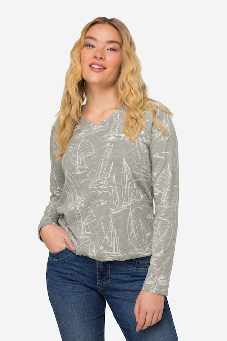 T-Shirt, Boote Print, OEKO-TEX