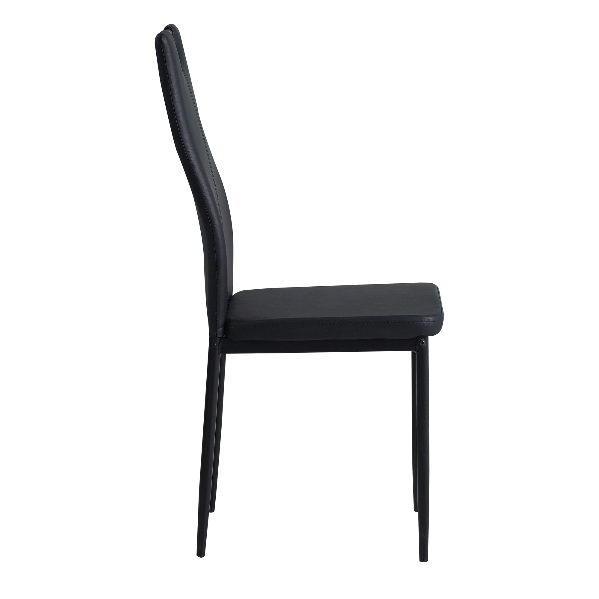 Albatros Esszimmerstühle SALERNO 4er Set, Schwarz -Edles Italienisches Design, Polsterstuhl Kunstleder-Bezug, Modern und Stilvoll am Esstisch - Küchenstuhl, Stuhl Esszimmer hohe Belastbarkei
