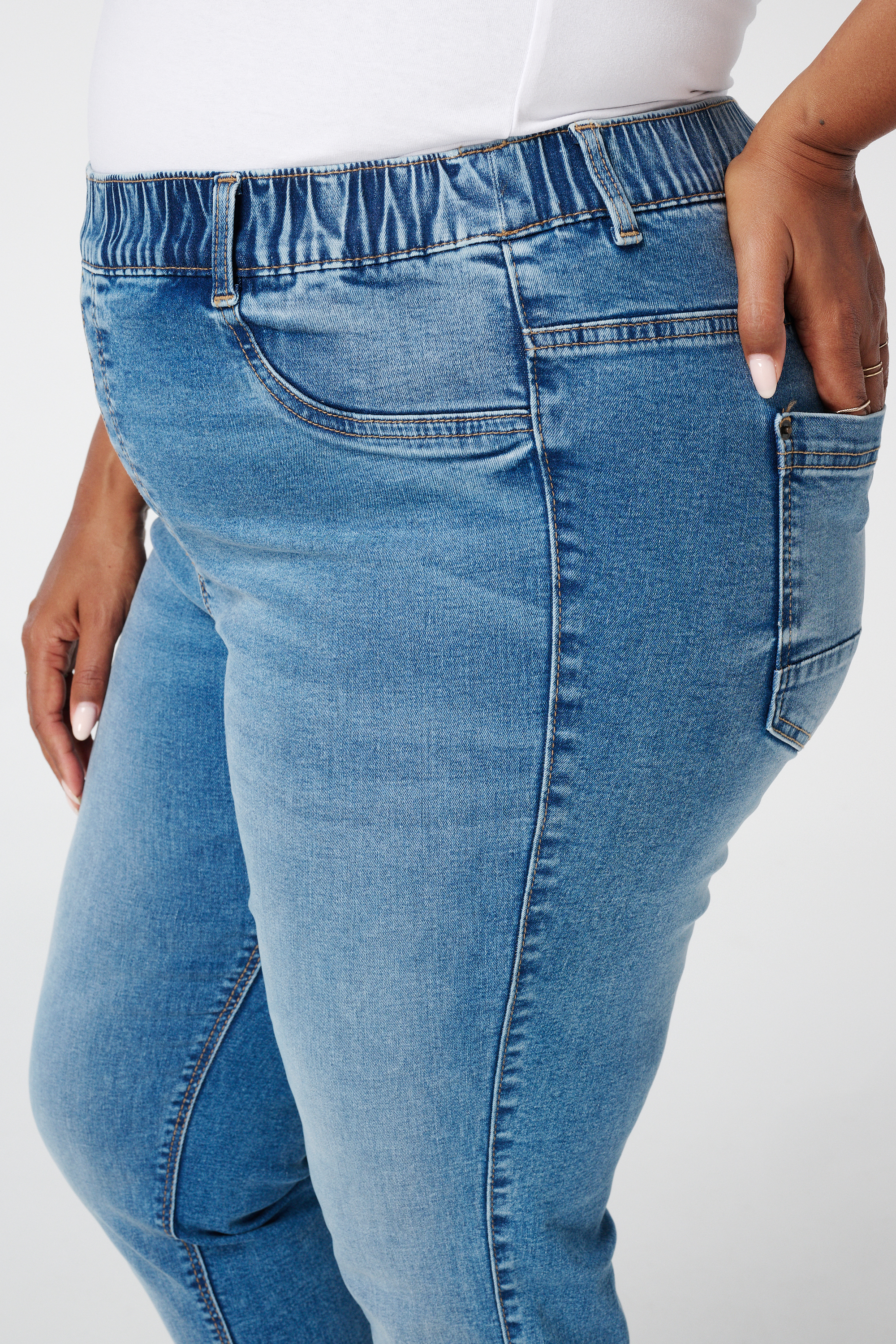 Tregging met denim look Stonewash Denim