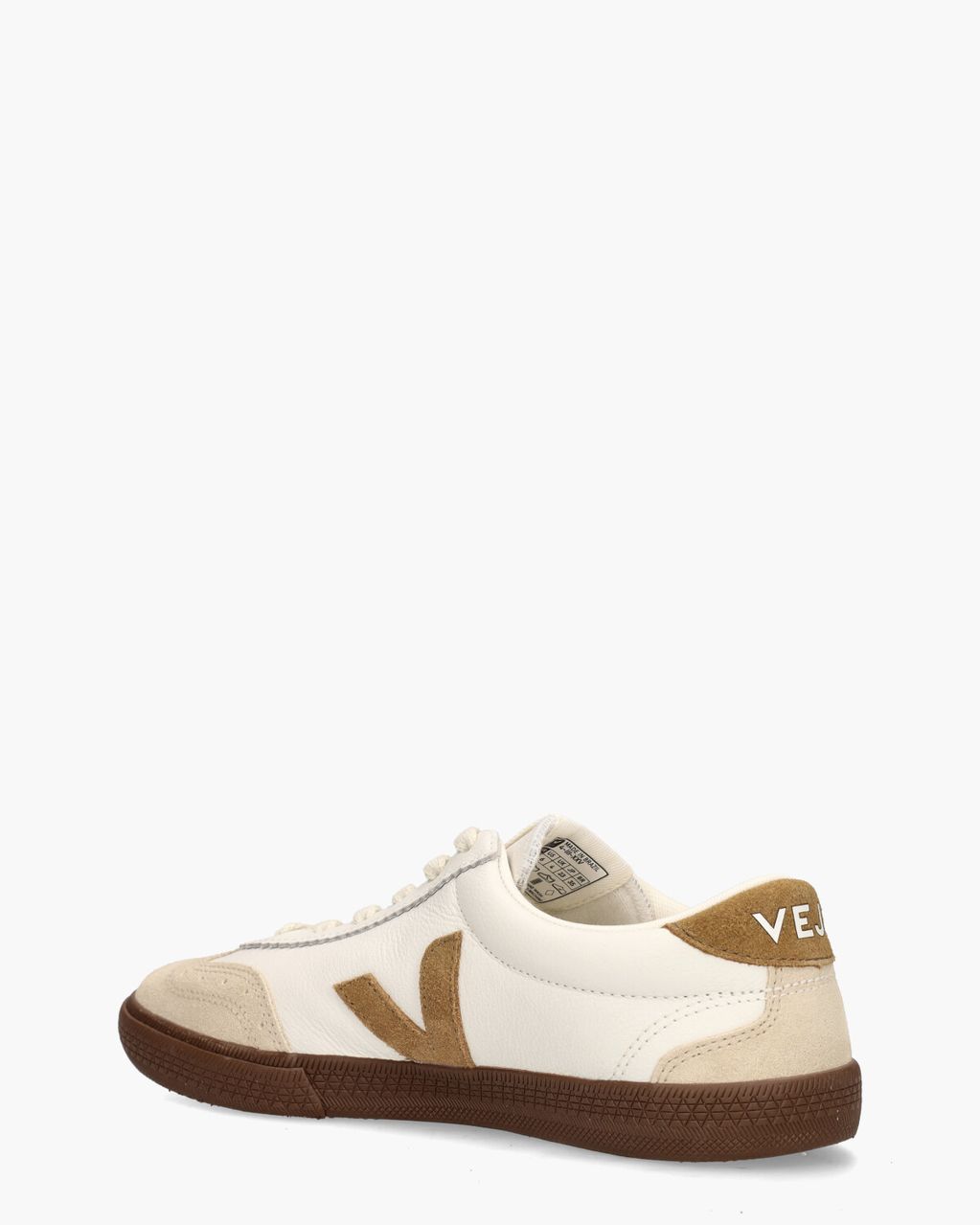 Veja Volley Leather Wit/Bruin Damessneakers