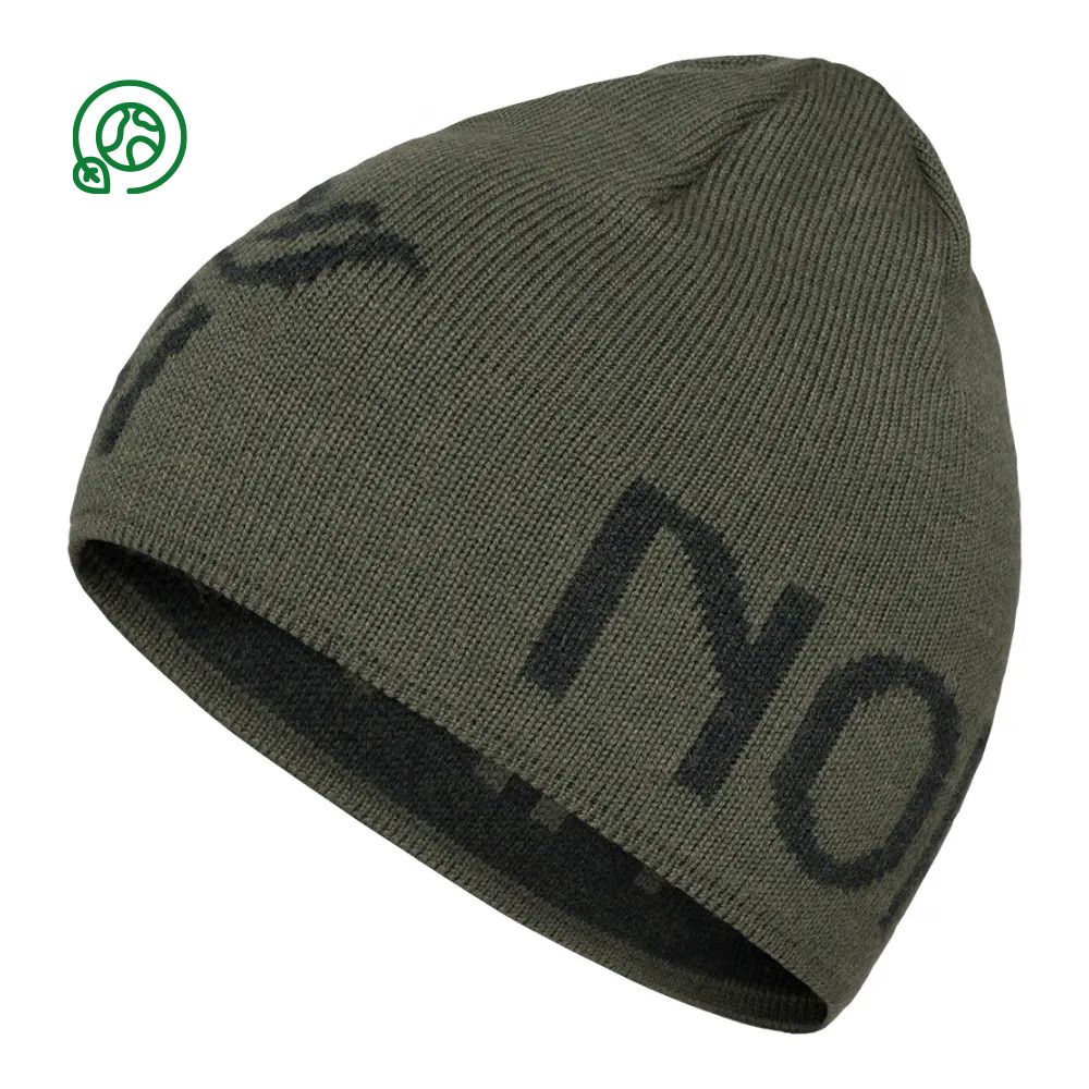 Norrona /29 HEAVY MERINOULL LOGO - Bonnet olive night melang