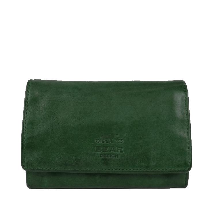 Bear Design Portemonnee Flappie Green