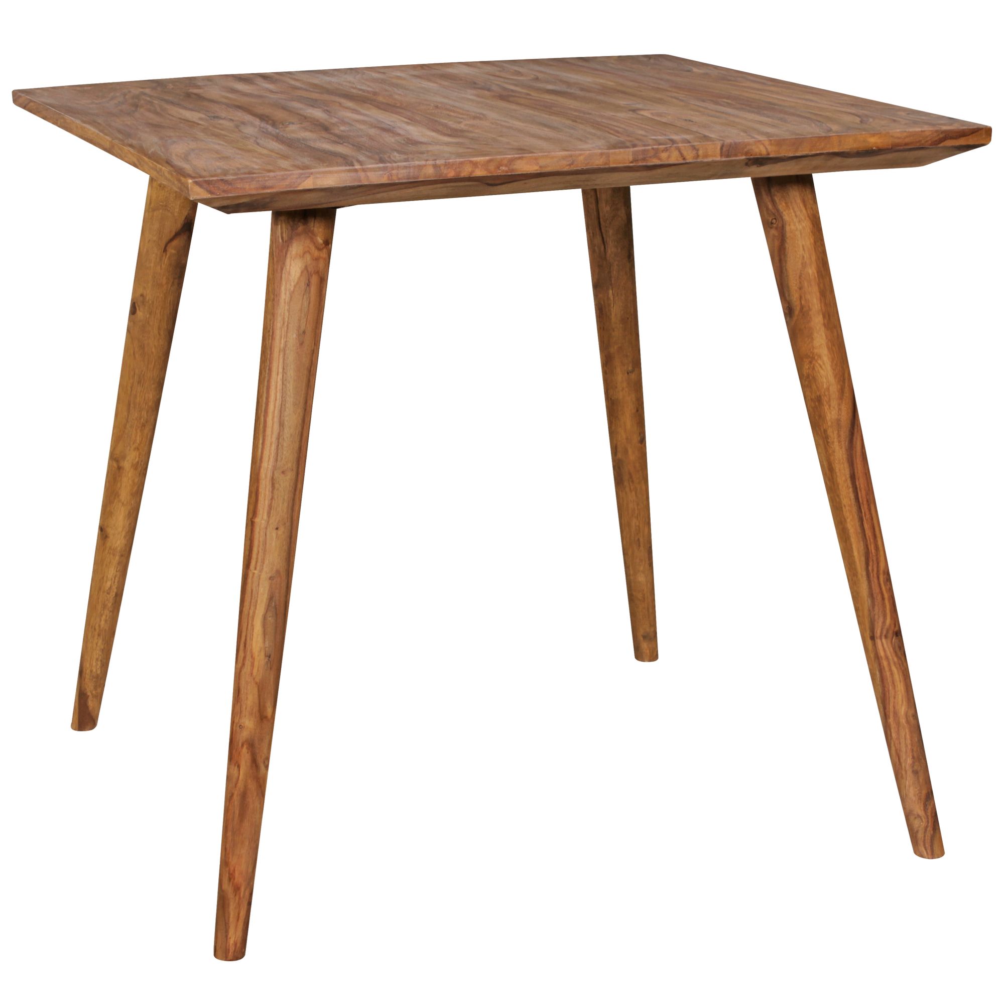 KADIMA DESIGN Retro Landhausstil Esstisch Massivholz - Braun, 80 x 80 x 76 cm, Handgefertigt, KADIMA DESIGN