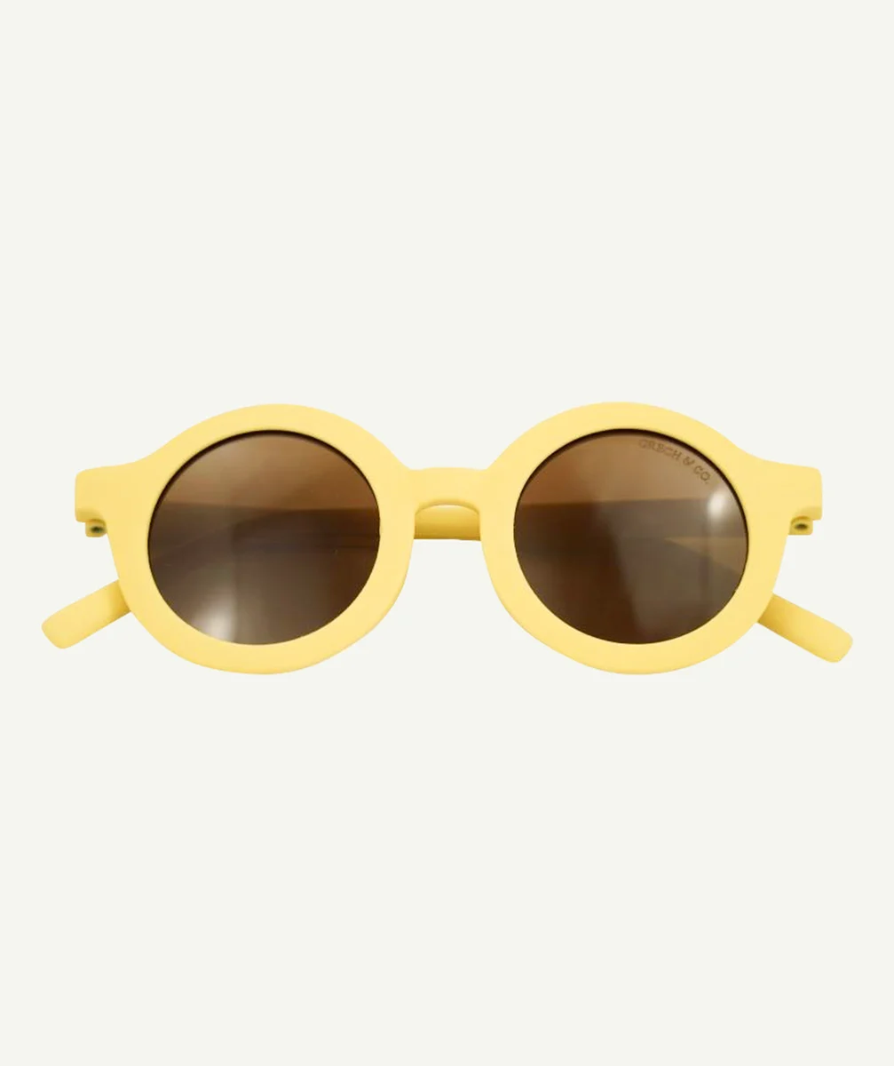 GRECH & CO.LUNETTES DE SOLEIL ORIGINAL RONDES ET JAUNES