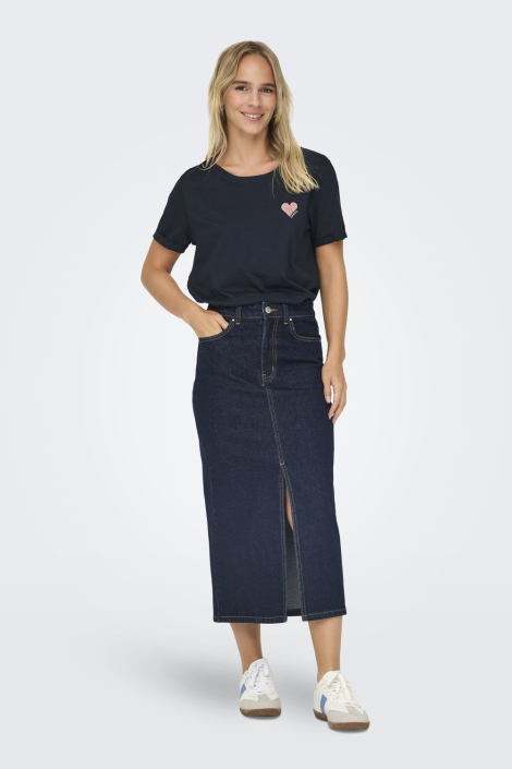 Only blauwe dames t-shirt