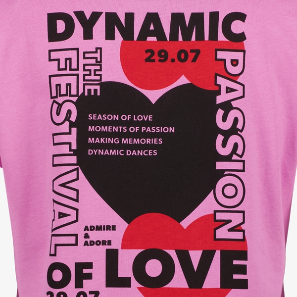 TwoDay dames T-shirt roze met backprint