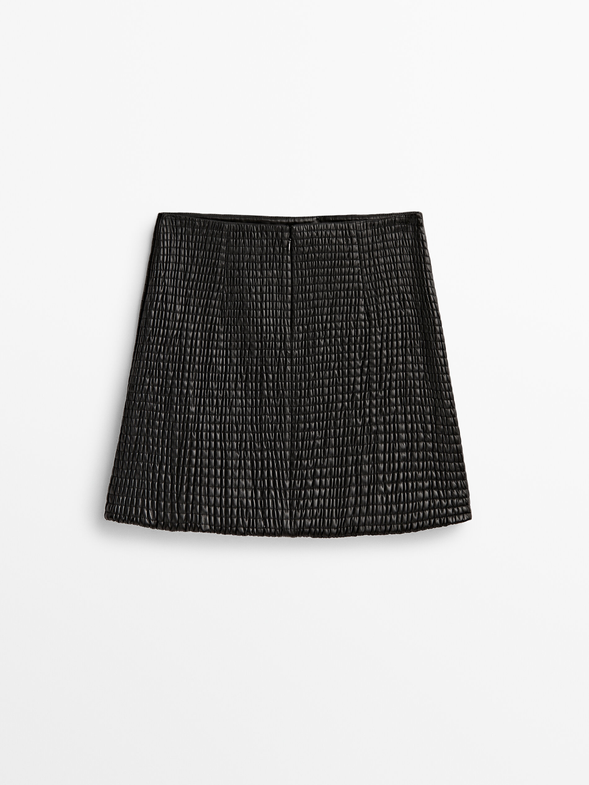 Mini chapéu de aba elástica em napa - PRETO