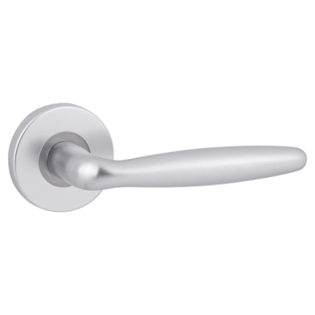 Karwei deurkruk set Antonio rond rozet aluminium