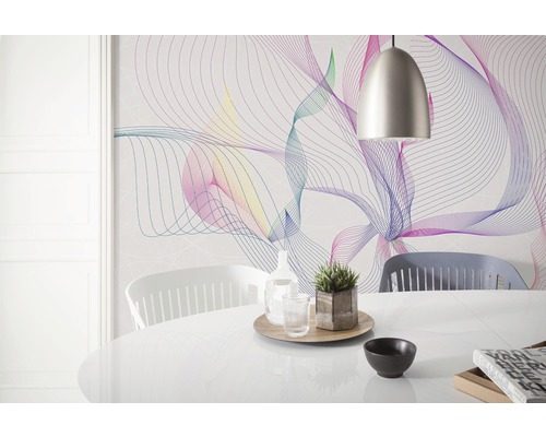 Fotobehang vliesbehang 6039A-VD4 Infinity Spring Leaves 4-delig 400x250cm