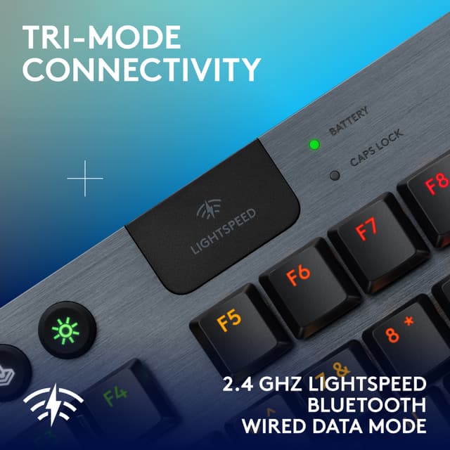 Logitech G915 X Lightspeed TKL trådløst lineært gamingtastatur (sort)